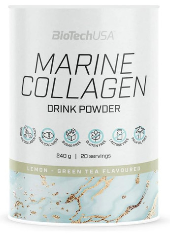 Marine Collagen 240 g /20 servings/ Green Tea Lemon Biotechusa (267724856)