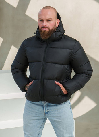 Черная зимняя куртка зимняя пуховик мужская No Brand куртка пуховик