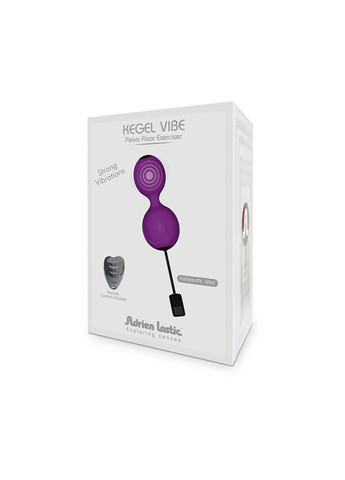 Вагинальные шарики с вибрацией Kegel Vibe Purple, диаметр 3,7см Adrien Lastic (276390121)