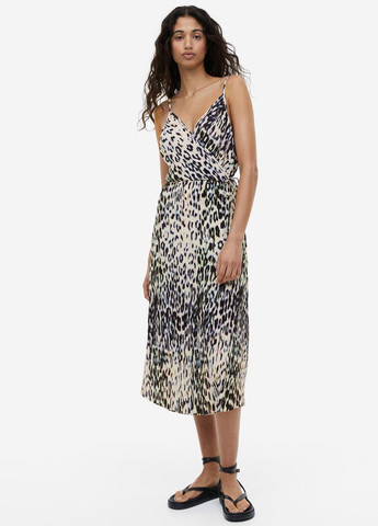 Комбинированное повседневный платье H&M леопардовый