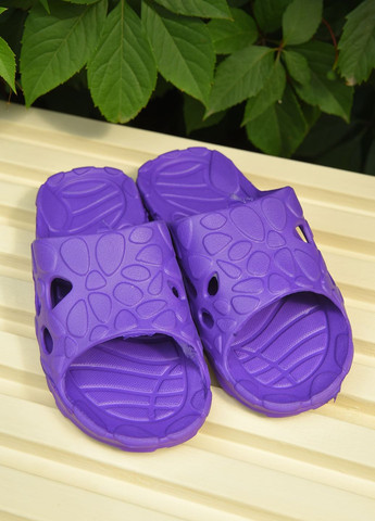 Фиолетовые пляжные шлепки детские девочка пена фиолетового цвета Let's Shop