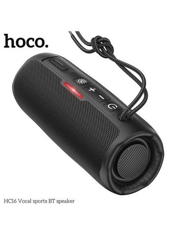 Беспроводная портативная Bluetooth колонка (Bluetooth 5.3, AUX, USB, 1200 мАч, стильная) - Черный Hoco hc16 (260172501)