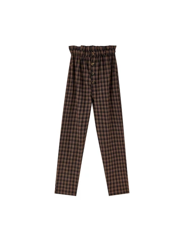 Брюки демісезон,чорний в клітку, Pull & Bear (257522902)