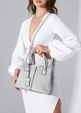 Сумка жіноча через плече / модна вмістка сумочка з ремінцем тренд 2023 8805 Сірий 65907 DobraMAMA (259018311)