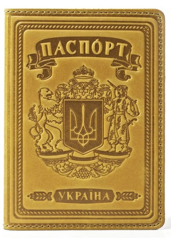 Шкіряна Обкладинка Для Паспорта Villini 003 Жовтий Martec (259040652)