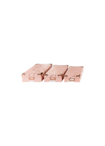Ящики для хранения - набор 3в1 розовый United Office (265541893)