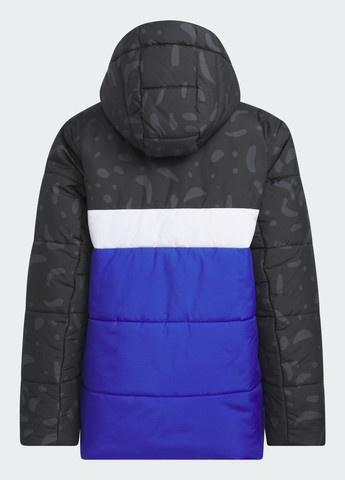 Черная демисезонная куртка colorblocked padded kids adidas