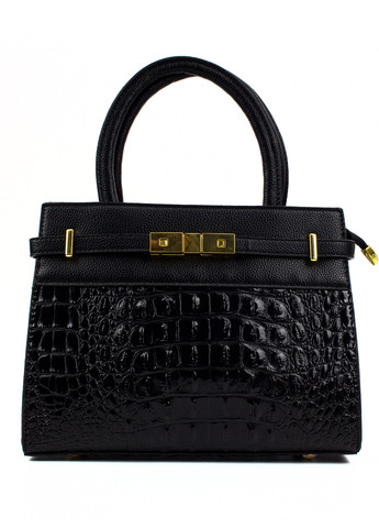 Жіноча сумка з крокодиловим тисненням, чорна Corze ab14065 (267147044)