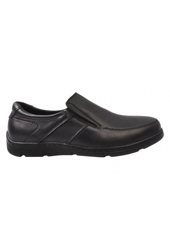 Туфлі чоловічі з натуральної шкіри, на низькому ходу, чорні, Україна Konors 540-21/23dtc (257429052)
