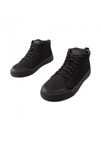 Черные ботинки мужские черные натуральный нубук Rondo