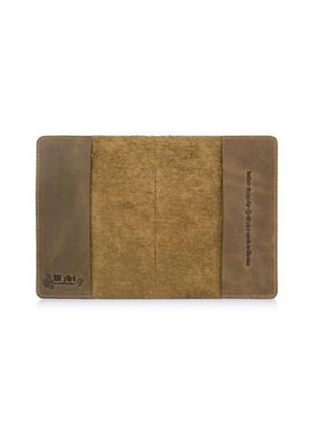 Кожаная обложка на паспорт HiArt PC-01 Mehendi Art оливковая Оливковый Hi Art (268371372)