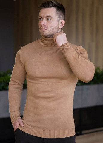 Бежевый демисезонный теплый свитер No Brand