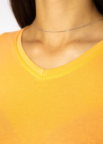 Персиковая летняя футболка женская базовая (персиковый) Time of Style