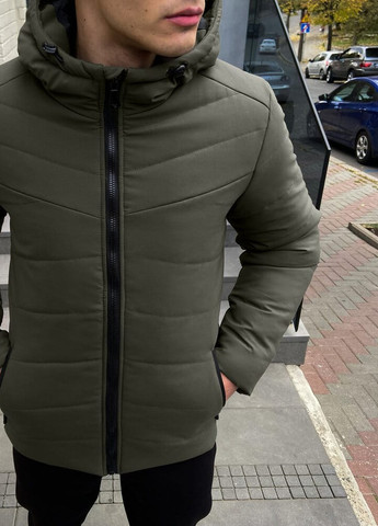 Оливкова (хакі) зимня куртка winter jacket dzen хакі Pobedov