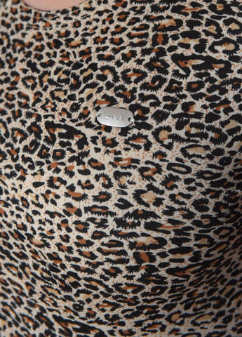 Боди женское леопардового цвета размер 42 Let's Shop (263591231)