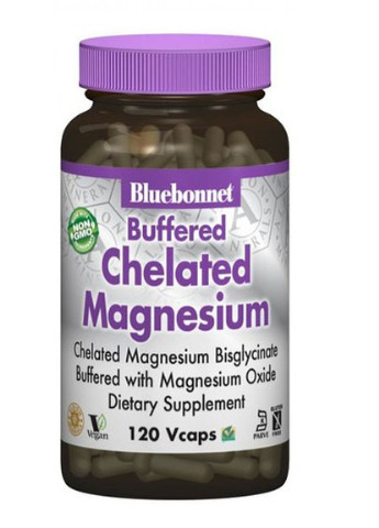Albion Buffered Chelated Magnesium 200 mg 120 Caps Bluebonnet Nutrition (256719691)