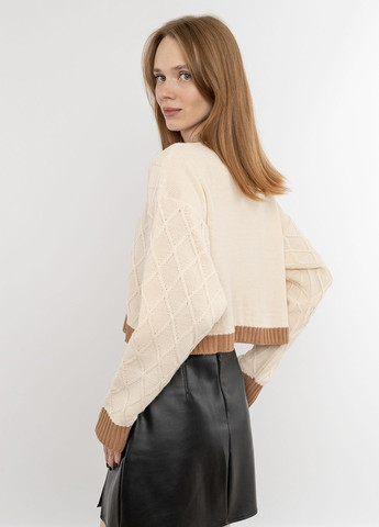 Жіночий пуловер колір бежевий ЦБ-00233454 Remina (268659990)