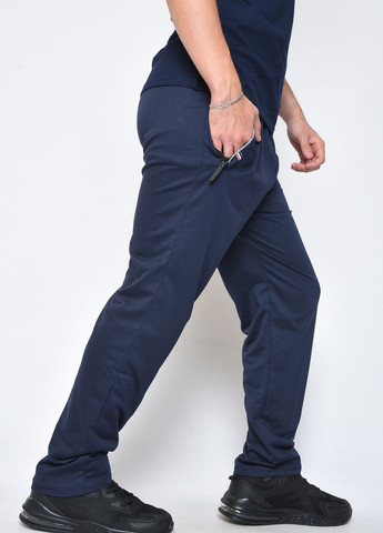 Спортивні штани чоловічі темно-синього кольору Let's Shop (260286094)