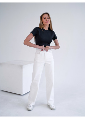 Женские прямые брюки COTON TWILL Белые Teamv (276249679)