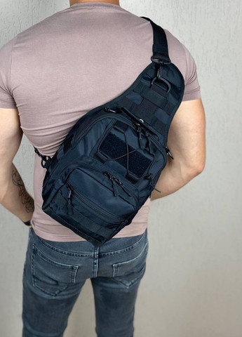 Тактическая черная сумка барсетка слинг нагрудная сумка TACTIC XL black No Brand (258413845)