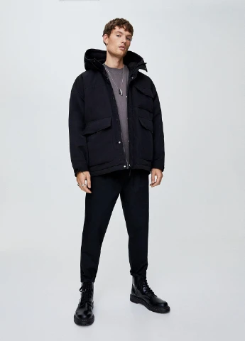 Чорна куртка демісезон,чорний, Pull & Bear