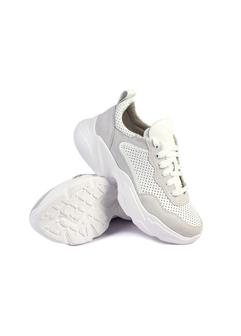 Белые демисезонные кроссовки женские бренда 8200003_(2) ModaMilano