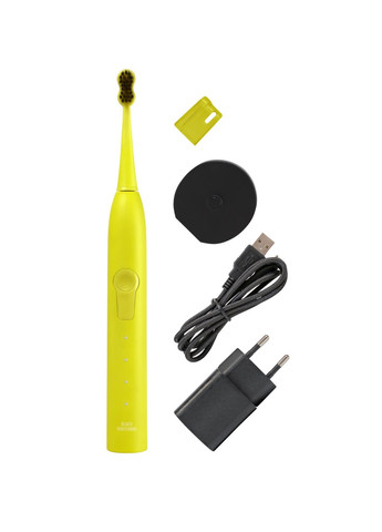 Звукова гідроактивна зубна щітка Black Whitening ІІ Electric Yellow (жовта) Megasmile (269238132)