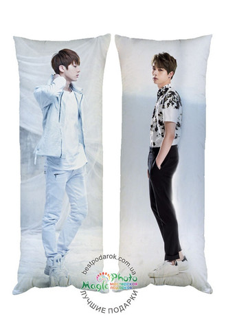 Подушка дакімакура K-pop Кім Те Хен BTS декоративна ростова подушка для обіймання двостороння 40*100_1 No Brand (258993888)
