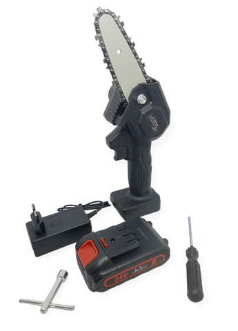 Пила электрическая цепная аккумуляторная 24 V ручная бытовая портативная Mini Electric Chainsaw No Brand (260601829)