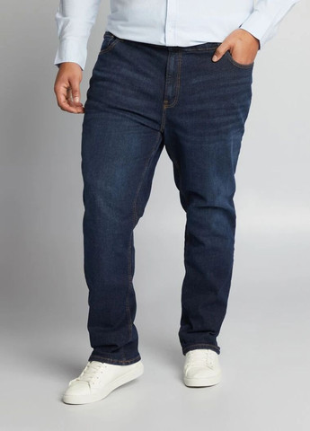 Темно-синие демисезонные прямые джинсы Kiabi