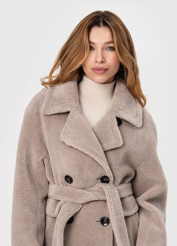 Двухбортная шуба-пальто из натуральной шерсти модель Esocco 23085 (271140562)