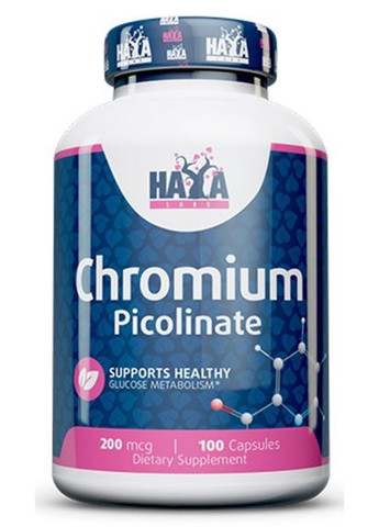 Хром Пиколинат Chromium Picolinate 200mg 100 caps Haya Labs (275108953)