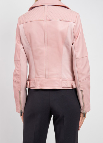 Светло-розовая демисезонная куртка кожаная Michael Kors