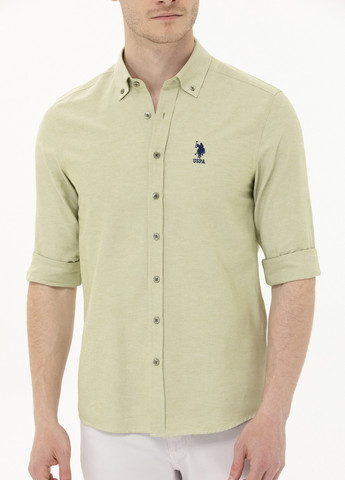 Оливковковая (хаки) рубашка U.S. Polo Assn.