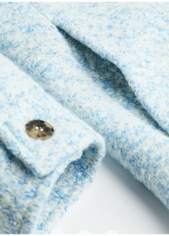 Блакитне демісезонне Жіноче вовняне пальто Н&М (56429) XS Блакитне H&M