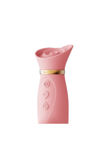 Вибратор с подогревом и вакуумной стимуляцией клитора - ROSE Vibrator Strawberry Pink Zalo (256621860)