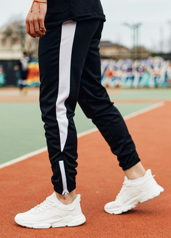 Черные спортивные, повседневный, кэжуал демисезонные брюки Vakko