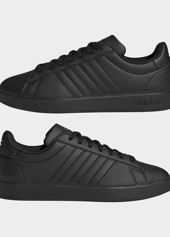 Черные всесезонные кроссовки grand court cloudfoam comfort adidas