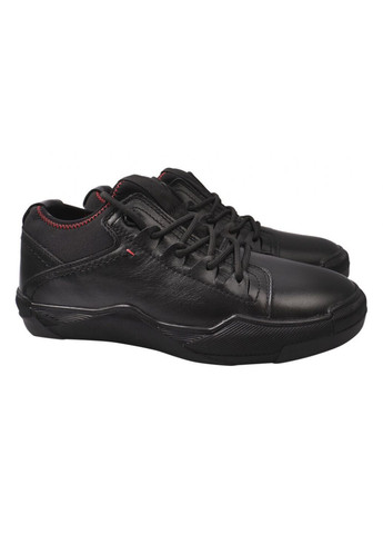 Черные ботинки мужские из натуральной кожи, высокие, на низком ходу, черные, на шнуровке, украина Konors 493-21ZTC