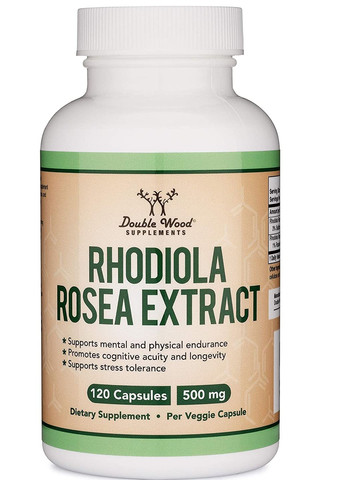Родіола рожева Double Wood Rhodiola Rosea Extract 500 mg 120 capsules Double Wood Supplements (275657582)