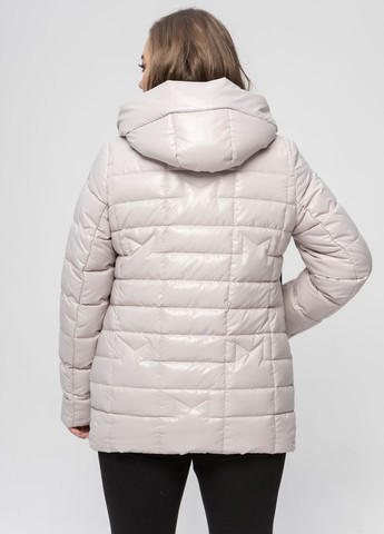Бежева демісезонна весняна жіноча куртка великого розміру куртка-піджак SK