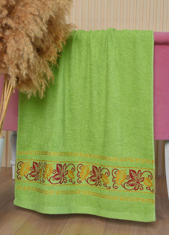 Let's Shop рушник банний махровий зеленого кольору квітковий зелений виробництво - Туреччина