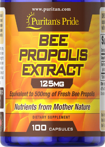 Puritan's Pride Bee Propolis Extract 125 mg 100 Caps Puritans Pride (256722290)