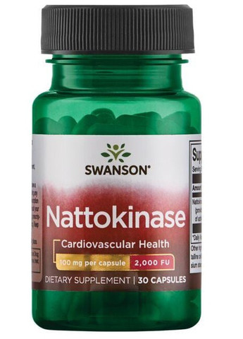 Nattokinase 2000 Fibrinolytic Units 100 mg 30 Caps Swanson (257342630)