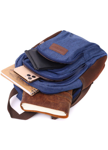 Надежный рюкзак из полиэстера с большим количеством карманов 22146 Синий Vintage (267925284)