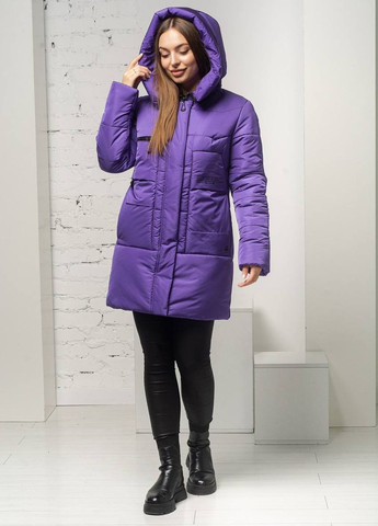 Сиреневая зимняя женская куртка зимняя SK