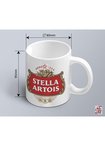 Чашка з принтом логотипу Stella Artois Стела Артуа ЗаСвіт (261255746)