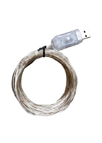 Светодиодная гирлянда нить "Капли росы" на 100 светодиодов 10 м с USB подключением Мультицвет Led (272615203)
