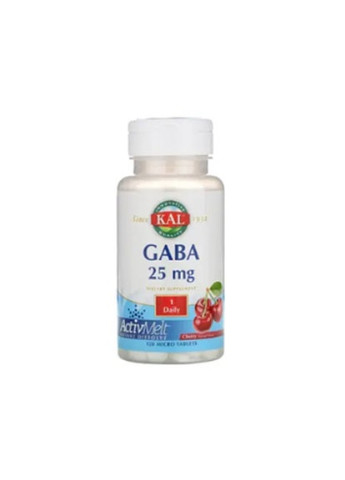 GABA 25 mg 120 Micro Tablets Cherry Flavor KAL (256719640)