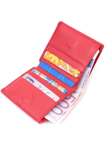 Яскравий жіночий гаманець із натуральної шкіри 19465 Червоний st leather (277980559)